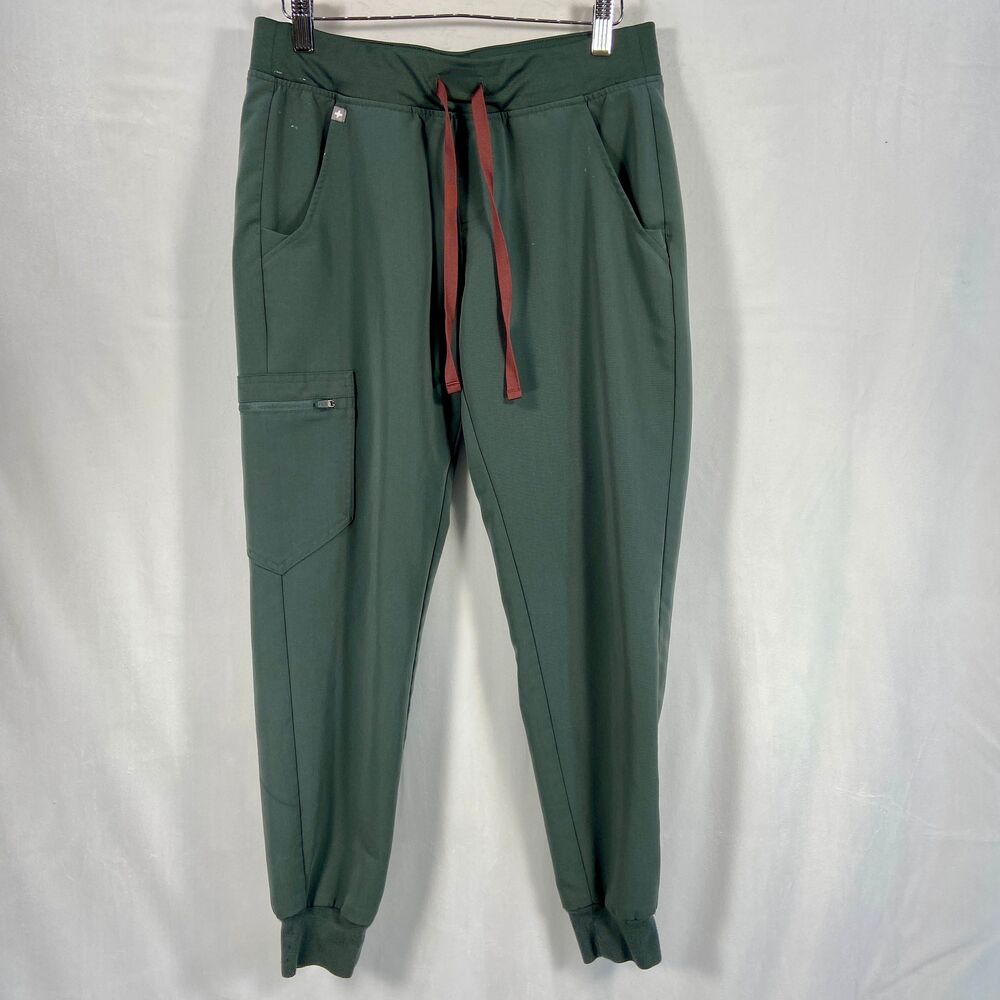 Figs Ankle Jogger Pants  bonsai color  with Rust Drawstring